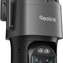 REOLINK 4K Wired WiFi Outdoor Camera, 8MP Dual Lens Security Camera, 360 PTZ Camera Auto Tracking, 2.4/5GHz Wi-Fi Smart Person/Vehicle Detection, 6X Hybrid Zoom, Color Night Vision, TrackMix WiFi
