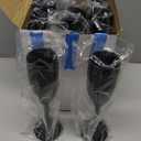 12 Pcs Champagne Flutes 5.4OZ Plastic Champagne Glasses Wine Glasses Plastic Goblets for Parties Mimosa Bar Glasses Stemmed Drinking Cups for Wedding Celebration Christmas Birthday Bride (Clear Black)