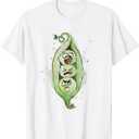 Three Peas in a Pod Funny T-shirt T-Shirt (Pink, M)
