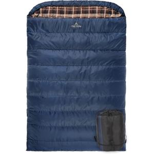 Teton Mammoth Queen Size Double Sleeping Bag- A Warm Bag The Whole Family can Enjoy Great for Camping, Hunting and Base Camp. Compression Sack Included