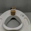 Medline 5" Raised Toilet Seat with Lock, No Arms, White, 400 lb Capacity - Easy Installation - Elderly & Disabled Bathroom Aid
