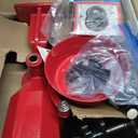 WONDERMILL Junior Deluxe Grain Mill for Flour, Hand Crank Wheat Mill for Grains, Nuts, Seeds, Oily Foods & Spices, Grain Grinder with Stone and Stainless Steel Burrs (Red)