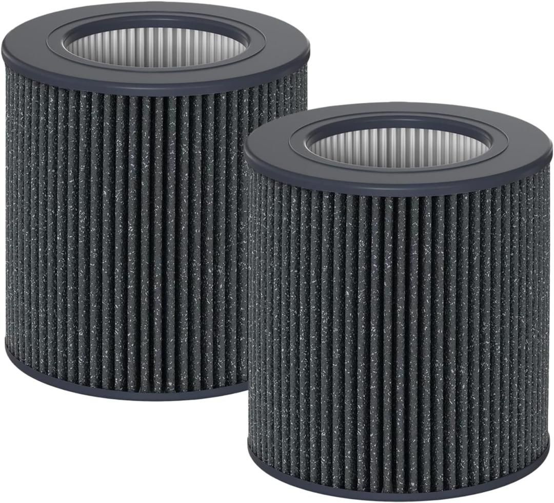 2 Pack Air Mini Replacement Filters, Compatible with Molekule Air Mini And Air Mini+ Air Purifiers, High-Efficiency Activated Carbon 3-in-1 Air Clean Filtration System