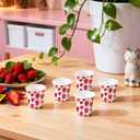 WRAPAHOLIC 3oz Paper Cups - 100 Pack Disposable Bathroom Cups with Strawberry Fruits Design, Small Mouthwash Cup for Toothbrush Rinse, Home Bathroom, Picnic, BBQ, Travel and Party