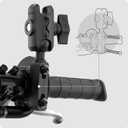 TUSITA Motorcycle Mount Brake Clutch Reservoir Ball Base B Size 1", Double Socket Arm - B Size Short