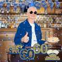 Happy 60th Birthday Table Decorations Blue 60th Birthday Table Centerpieces Sign Navy Blue Gold 60th Birthday Party Supplies Decorations for Men Women Wooden Vintage 1964 Centerpieces for Tables Decor