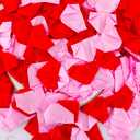 TONIFUL 200Pcs Hotpink & Pink Satin Ribbon Rose Petals