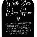 Acrylic Wedding Sign Wedding Signs for Ceremony Wish You Were Here Sign for Wedding Modern Calligraphy Arch Acrylic Table Top Sign for Wedding Reception and Event Party Table(black)