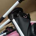 Bayer Pram Xeo Reborn Doll Stroller, Black & Pink Hearts with Matching Handbag, Convertible Jogger, Ages 3+, ys/m