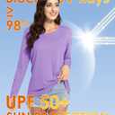 Boladeci Women's Swim Shirts Long Sleeve V Neck T Shirts UPF 50+ Sun Protection Quick Dry Rash Guard (Pink, S)