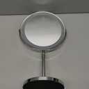 Lighted Makeup Mirror, 3000 mAh Rechargeable Double Sided Magnifying Vanity Mirror with 3 Colors, 1x/10x, 360 Rotation , Brightness Adjustable Magnification Cosmetic Light up Mirror, Women Gift (Chrome)