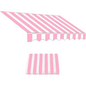 Colorful Tarp, Wooden Sticks Wrapped In Pink/White Tarp