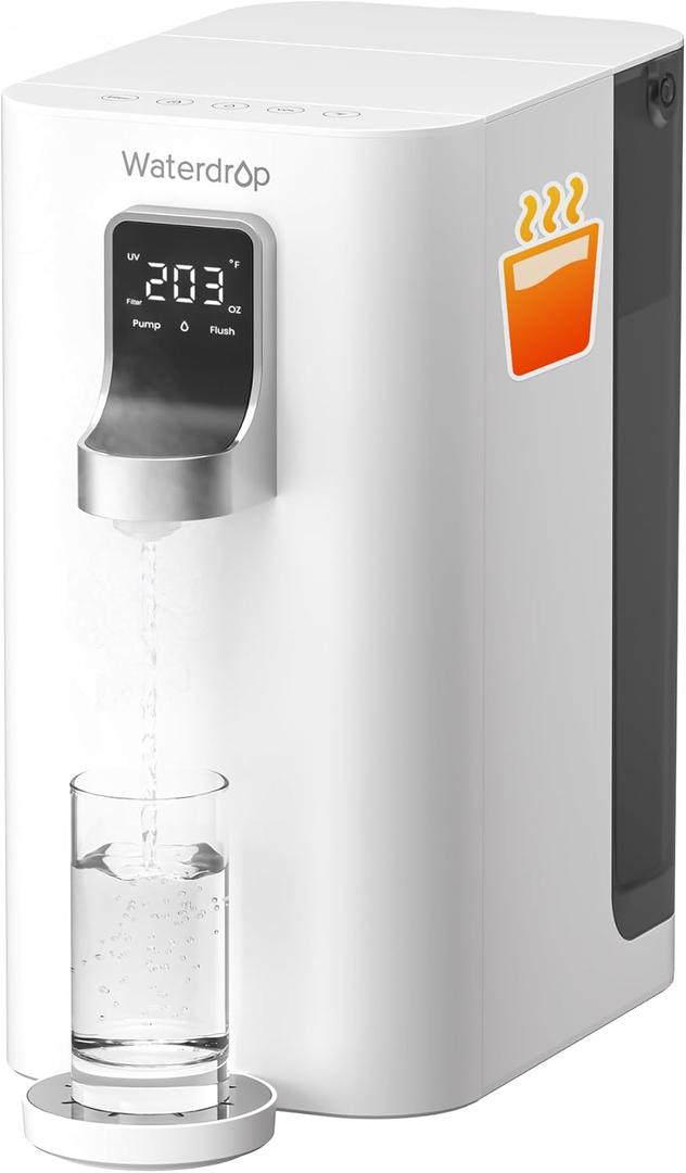 Waterdrop K19-H Countertop Reverse Osmosis System, Instant Hot, Reverse Osmosis Water Filter Countertop, 3:1 Pure to Drain, 4 Temperature Options Water Dispenser, No Installation Required