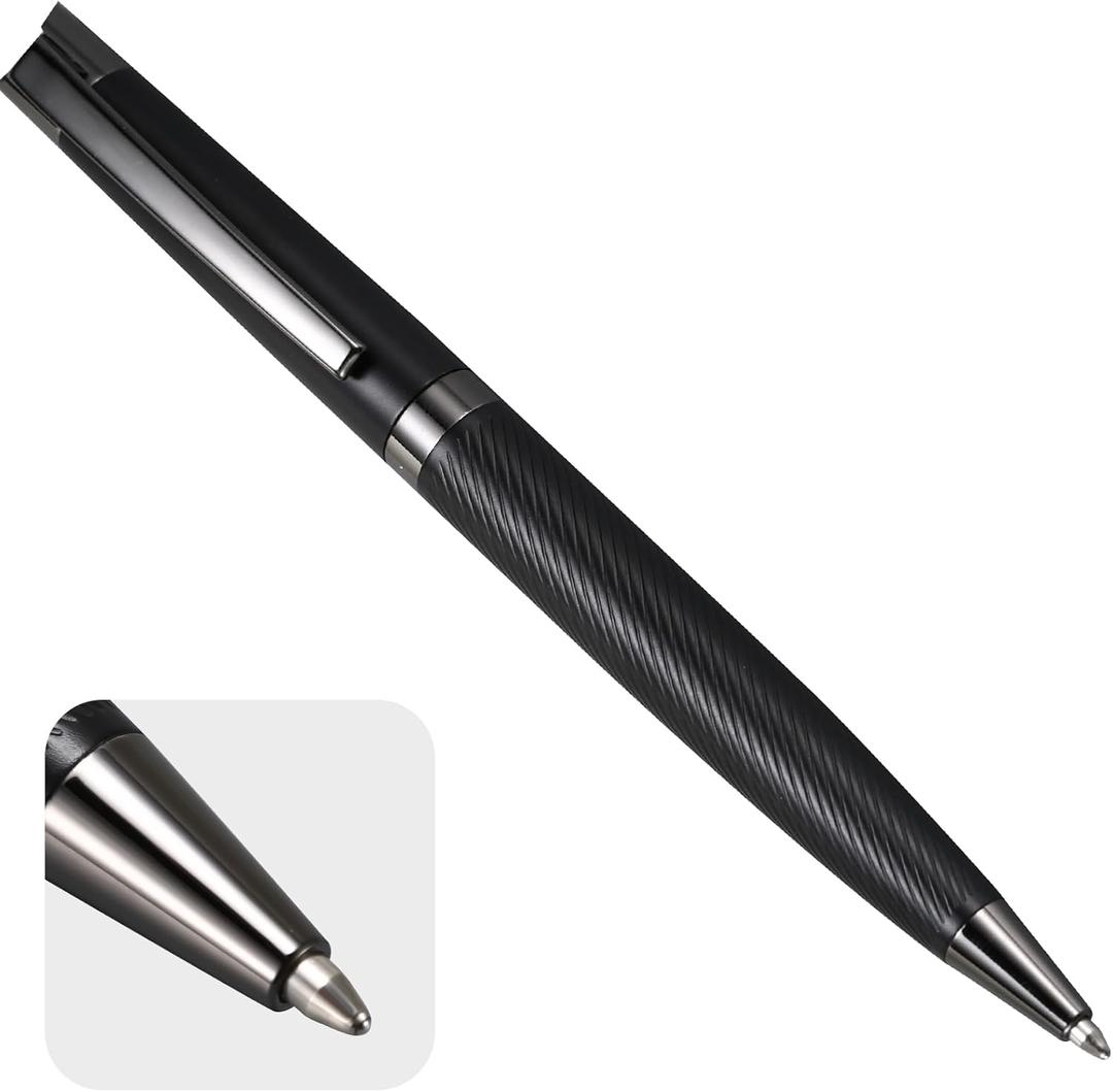 Fancy Ballpoint Pen with Gift Box, Nice Retractable Signaure Pen for Men Women Executive Business Office School Supplies, Refillable 1.0mm Black Ink