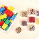 Bead Organizer Box,Jewelry Organizers and Storage, 30-Piece Small Storage Containers Set with Hinged Lids and Labels