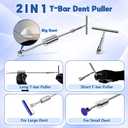 SJPLZQC Car Dent Puller Kit, 140 PCS Paintless Dent Removal Kit with T-bar Dent Puller, Bridge Puller, Dent Lifter, Suction Cup Puller. Dent Remover Tool for Car Dents, Hail Damage, Door Ding Repair