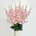 8 pcs Pink Delphinium Artificial Flowers, 34.25''Artificial Snapdragon Flowers Tall Fake Flowers Silk Flowers Faux Delphinium Bulk for Tall Vase Home Wedding Garden Table Decor (Pink)