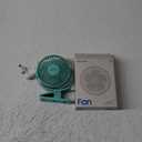 Gaiatop Portable Clip on Fan Battery Operated, Small Powerful 3 Speed Quiet 360 Rotate, USB Rechargeable Mini Personal Cooling Fan for Desk Table Home Office Stroller Camping Women Gifts Green