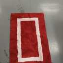 Better Trends Bathroom Rug 100% Cotton Reversible Highly Absorbent and Machine Washable Soft Shower Mat for Bathroom Floor & Tub 17" x 24" Bath Rugs Red & White Hotel Multi Collection