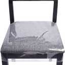 Zipcase 5 Pack Stain, Water and Kitty Scratch Resistant Clear Dining Chair Covers/Slipcovers Chair Protector Waterproof PVC Material, 17”D x 18”W x 4”H with Adjustable Belt Strap,