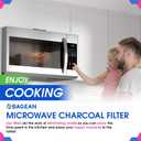 Cut-to-Fit Microwave Filter Replacement - 18 x 15 Activated Carbon Filter Fits Samsung GE LG Frigidaire Whirlpool and More - Charcoal Oven Vent Filters Removes Odors and Freshen Air (2 Pack)