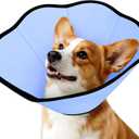 MIDOG Dog Cone Collar After Surgery, Soft Dog Cone Alternative to Stop Licking, Adjustable Elizabethan Recovery Cones for Small to Large Sized Dogs (Blue)