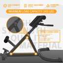 Roman Chair Back Extension Machine, Height & Angle Adjustable
245 lb Capacity, Carbon Steel Frame, Split Support Pads, Leg Rollers, Home Gym