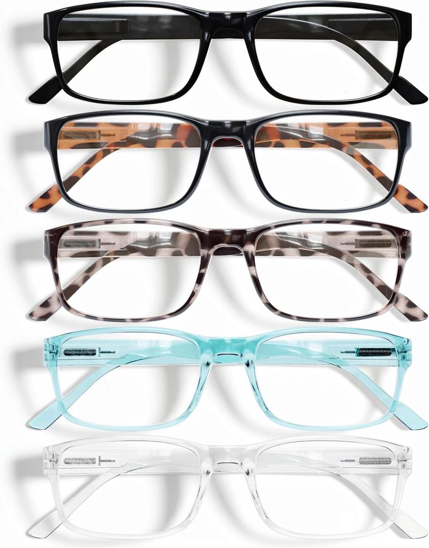 Gaoye Professional Reading Glasses for All Day - Computer Readers with Blue Light Protection - Value Pack, 1.5 x
