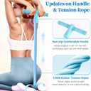 Pedal Resistance Bands with Handles, Upgrade 6-Tubes Manual Tension Training Pedal, Natural Rubber Foot Pedal Resistance Bands, Multifunction Fitness Bands for Abdomen, Waist, Arm, Leg