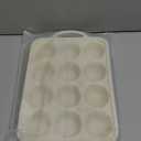 12-Cup Silicone Cupcake Pan, Nonstick Flexible Muffin Pan, Dishwasher Safe Muffin Tray with Handles, Seamless Silicone Muffin Tin for Baking Egg Bites & Cupcakes