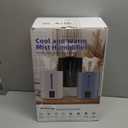 6L Humidifiers for Bedroom Large Room Home, Cool and Warm Humidifier for Plants Mist Top Fill Desk Humidifiers Essential Oil Diffuser, Quiet Humidifier with Adjustable Mist,360Nozzle-Midnight Black