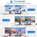 USB C to Dual HDMI Adapter 4K@60Hz, Type C to HDMI Splitter for Dual Monitors, USB C to Dual HDMI Hub Extended Display for MacBook Air/Pro,Dell XPS,HP,Surface,Chromebook