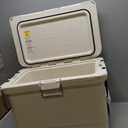 Coleman Pro Heavy-Duty 55qt Wheeled Ultra-Light Premium Hard Cooler, Extra-Thick Insulation Keeps Ice up to 5 Days, 92-Can Capacity, Heavy-Duty Wheels (Desert Sand)