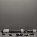 Blackout Industrial Curtain Rods for Windows, 1 Inch Pipe Wrap Around Indoor/Outdoor Room Divider Curtain Rods, 48-86 Inch, Black