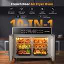 AIRMSEN French Door Dual Zone Air Fryer Toaster Oven Combo, 32QT Capacity, XL