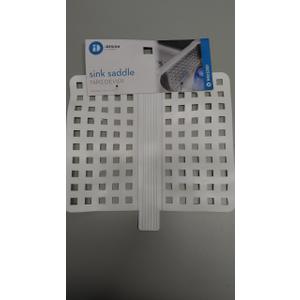 iDesign Plastic Kitchen Mat Sink Protector, The Euro Collection - 11" x 12", White