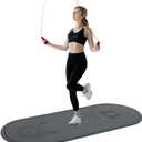 Jump Rope Mat 71"/63"x24" Larger Non-Slip Indoor Outdoor Exercise Fitness Mat, High-Density Workout Shock Absorption for Home Gym Flooring Concrete Jumping Rope