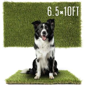 1.38" Artificial Grass Turf 6.5 x 10 FT, Indoor Outdoor Garden Lawn Landscape Patio Turf Grass Rug, Dog Grass Turf Pads Mat, Thick Fake Faux Turf, Dog Pets Grass Mats for Puppy Training