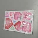 6 Sheets Red Pink Love Heart Window Clings Valentines Window Clings for Glass Windows Waterproof Electrostatic Cling Rose Bow Heart Window Stickers for Anniversary Store Mall Valentines Windows Decor