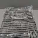 Tankaneo Womens 2 Piece Short Sets Striped Summer Outfits Cap Sleeve Tops and Elastic Waist Lounge Matching Set (Small, Grey)