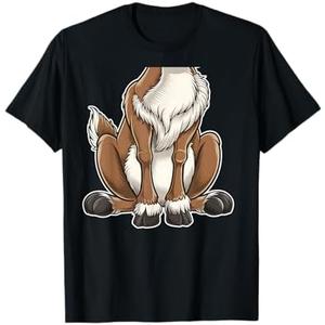 Funny Reindeer Adult Kids Men Women Brown Deer Costume T-Shirt Size L