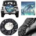 Mountains Natural Scenery Spare Tire Cover Wheel Protector Weatherproof Wheel Cover Universal Decorative Accessories for Camper RV SUV Travel Trailer 16 Inch