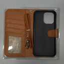 Arae Compatible with iPhone 14 Pro Max Wallet Case with Card Holder and Wrist Strap Wallet Flip Cover for iPhone 14 Pro Max 6.7inch, RFID Blocking, Kickstand,Litchi Brown