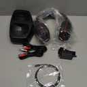 WallarGe Wireless Headphones for TV Watching with RF Transmitter Charging Dock, Plug and Play, 100 Ft Wireless Range, Rechargeable 20 Hour Battery (Black with Red)