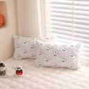 Halloween Pillow Covers 12x20 inch Set of 2 for Halloween Decorations Cute Ghost Embroidered Soft Plush Faux Fur White Throw Pillow Cushion Covers for Sofa Living Room Couch Bed Home Decor YY158A12