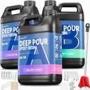 3.3 Gallon Deep Pour Epoxy Resin Kit, 2-4 Inch 2:1 Clear Deep Pour Epoxy