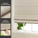 LazBlinds No Tools No Drill Cordless Roman Shades for Windows, Blackout Thermal Insulated UV Blocking Window Blinds, Lightweight Fabric Blinds for Indoor Windows, 24" W x 72" H, Blackout - Beige