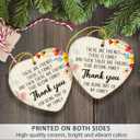 6 x Friends Christmas Ornaments 2025 - Friendship Gifts for Women Men Coworkers, Thank You Gifts for Friends, Bestie, BFF, Soulmate, Ceramic Friend Ornament for Christmas Tree Decorations