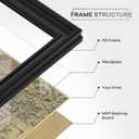 20x30 Frame, 20 x 30 Luxury Wide Picture Frame, Elegant Ornate Embossed Decorative Poster Frame for Art Prints, Posters, Photos, Black, 20x30in