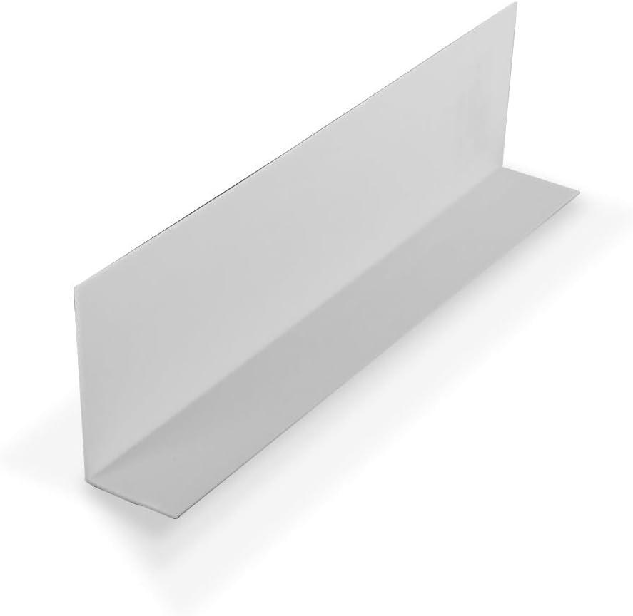 Outwater Plastics 1921-Wh White 1'' X 2'' X 3/64''(.047'') Styrene Angle Plastic Angle Moulding 36 Inch Lengths (Pack of 4)